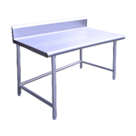 B5SS2436-CB Work Table All Stainless Steel 24" Deep with 5" Back Splash - 36" Wide