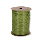 Wraphia Natural Material Ribbon, Olive Green, 100 Yards