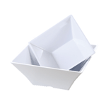 Yanco RM-4107 7-1/2" Square Melamine White Rome Bowl 48 Oz