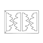 Zig Tuile Template, Mountains 8.5" x 3.5", 4/Mat